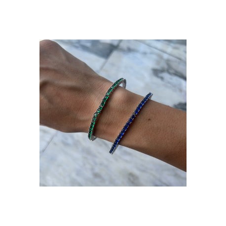 Stone Emerald/Sapphire Cuff