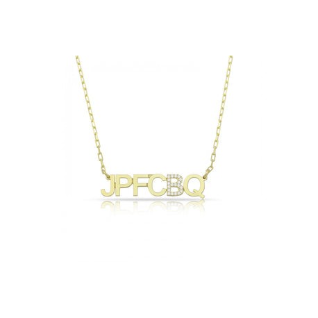 One Letter Cz Necklace