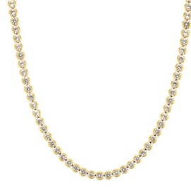 Round Mini Bezel Tennis Necklace