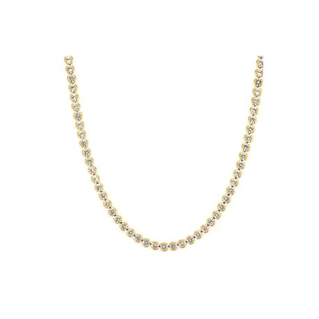 Round Mini Bezel Tennis Necklace