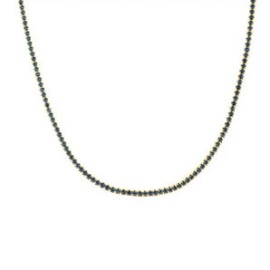 Gold Sapphire Mini Tennis Necklace
