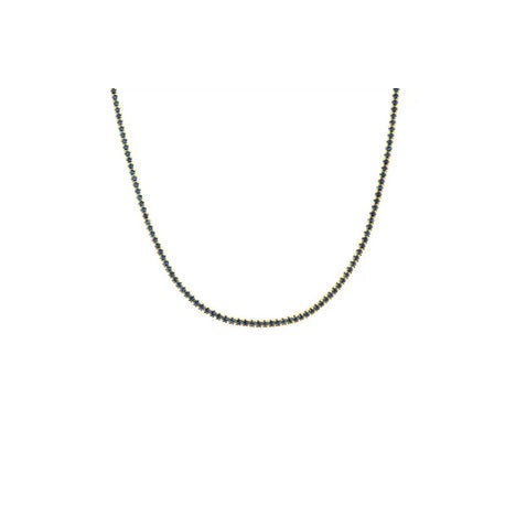 Gold Sapphire Mini Tennis Necklace