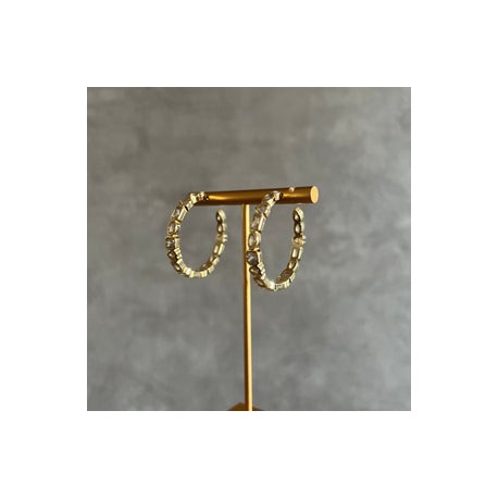 Stone Figure Bold Hoops