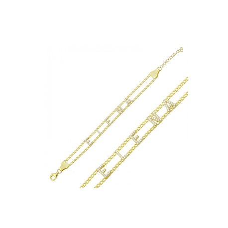 Double Chain Name Bracelet