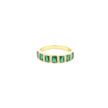 Emerald Bezel Gold Ring
