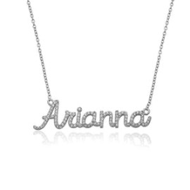Pave Script Name Necklace