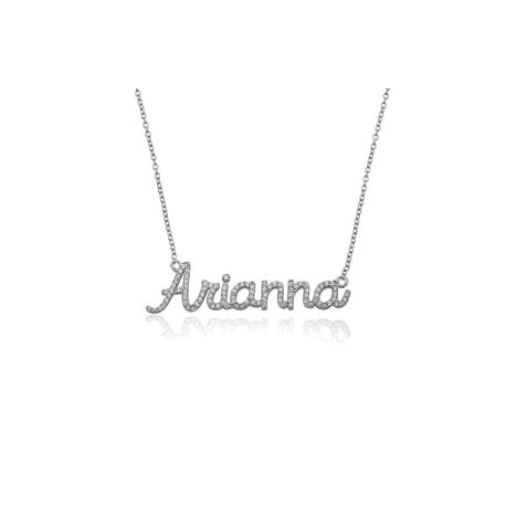 Pave Script Name Necklace