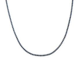 Silver Sapphire Mini Tennis Necklace