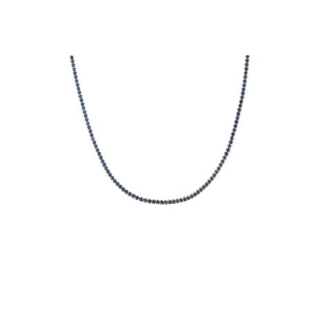 Silver Sapphire Mini Tennis Necklace