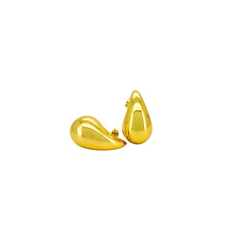 Big Plain Dupe Gold Drop Earrings