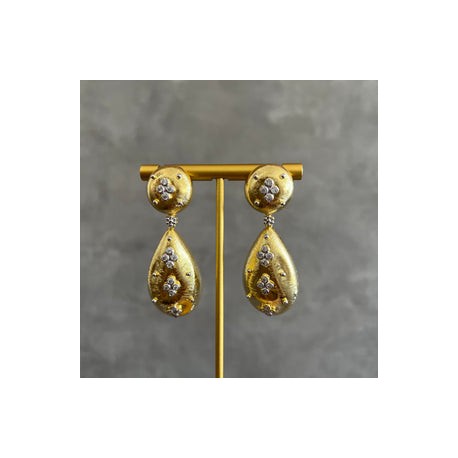 Solid Gold Drop Earrings