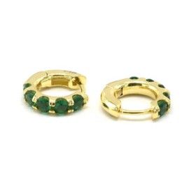 Emerald Bold Gold Hoop