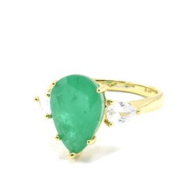 Emerald Pear Ring