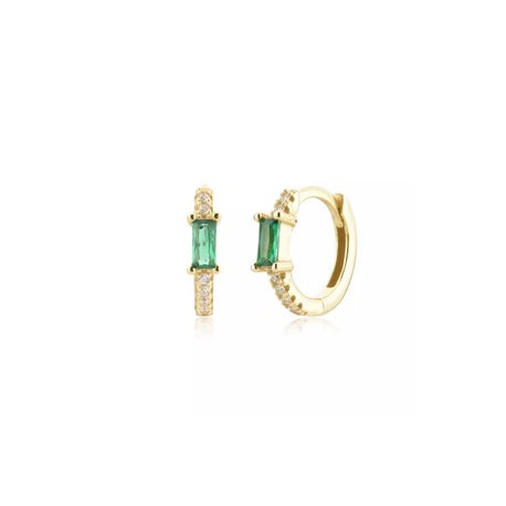 Diamond Emerald Hoop