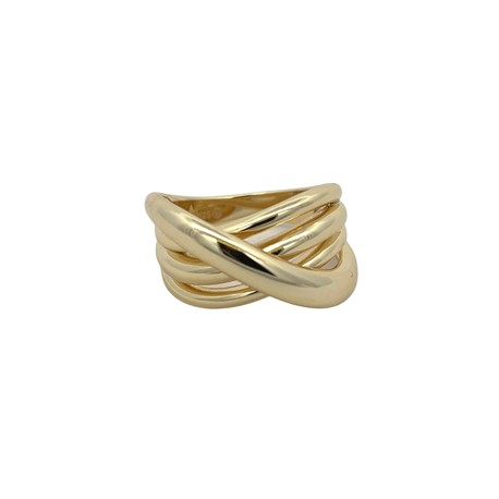Bold CrissCross Gold Ring