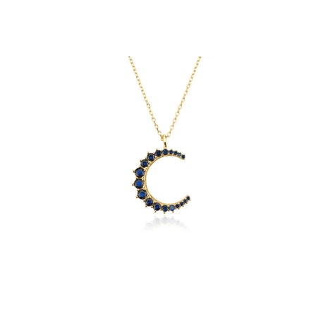 Half Blue Moon Pendant Necklace
