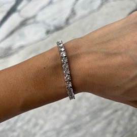 Silver Tennis Bracelet (5mm-2mm)