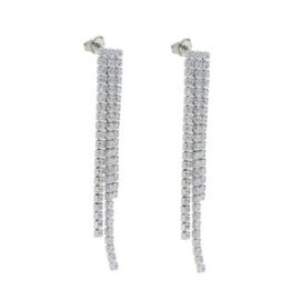 Double Row Tennis Earrings