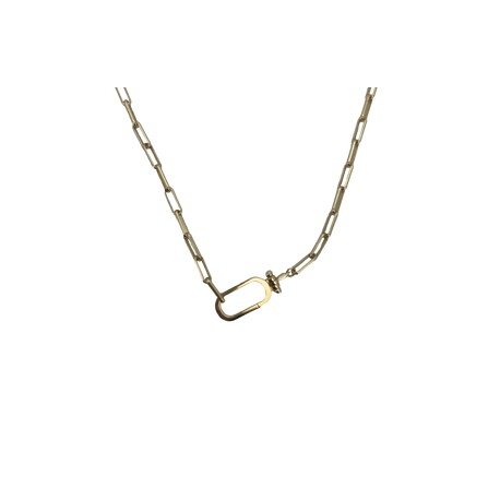 Gold Paperclip Chain with Clip
