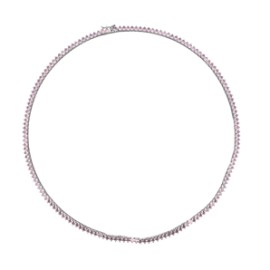 Pink 3 Prong Tennis Necklace
