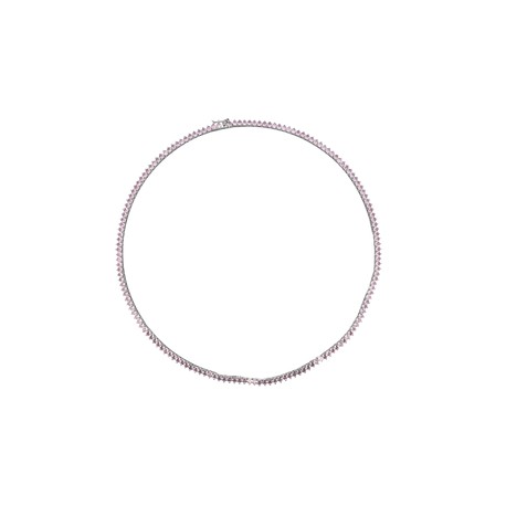 Pink 3 Prong Tennis Necklace