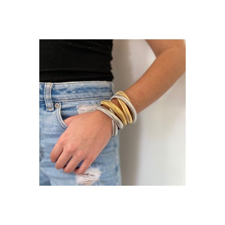 Silver Cobra Bangles