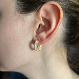 Pearl Bold Hoops