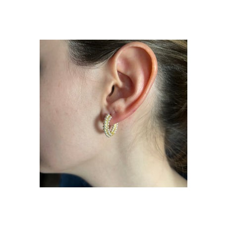 Pearl Bold Hoops