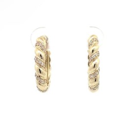 Gold Spiral Rope Hoop