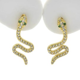 Silver and Gold Snake Studs