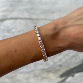 Gold Tennis Bracelet (5mm-2mm)