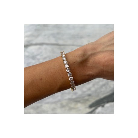 Gold Tennis Bracelet (5mm-2mm)