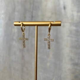 Diamond Cross Hoop