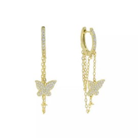 Butterfly Chain Hoops