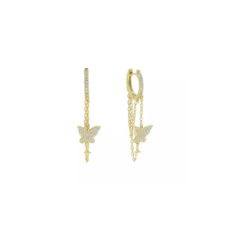 Butterfly Chain Hoops