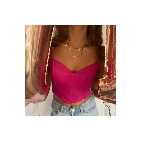 Cursive Name with Paperclip Chain