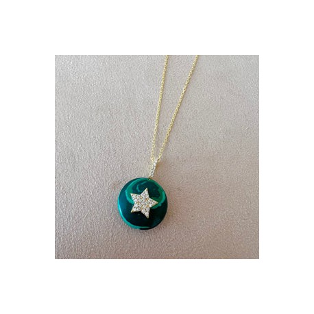 Green Stone Star Necklace