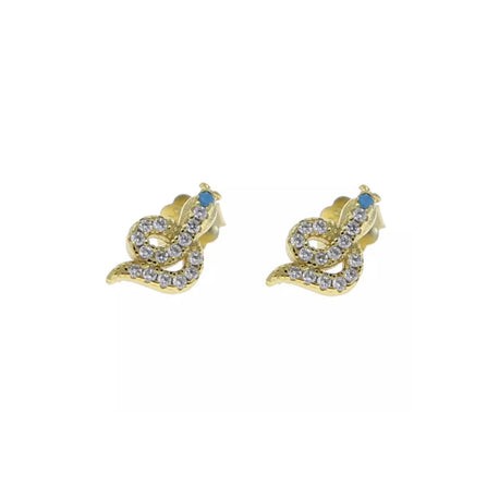 Blue Eye Snake Studs