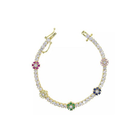 Flower Tennis Bracelet