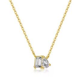 Toi et Moi Gold Pendant Necklace