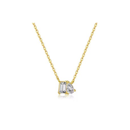 Toi et Moi Gold Pendant Necklace