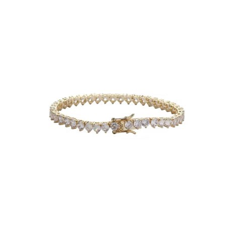 Gold Tennis Prong 4mm
