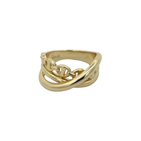Chunky CrissCross Link Ring