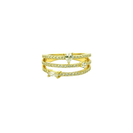 Triple Pave Band Ring
