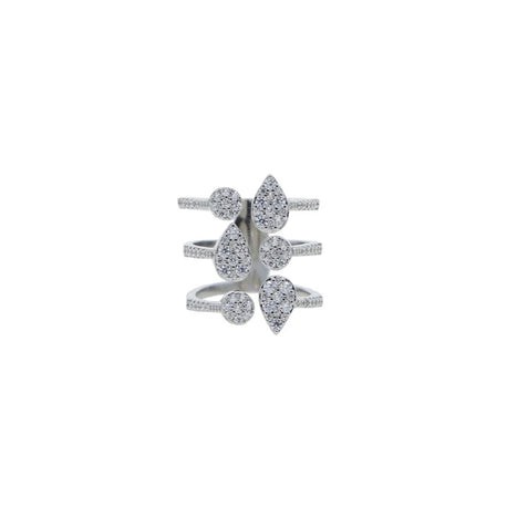 Pear and Round Bold Ring