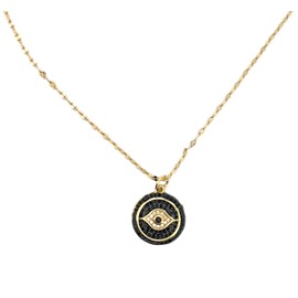 Black Pave Eye Statement Necklace