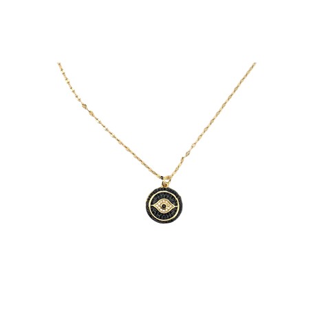 Black Pave Eye Statement Necklace