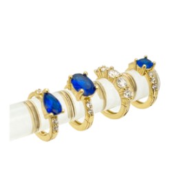 Gold and Sapphire Piercing Set