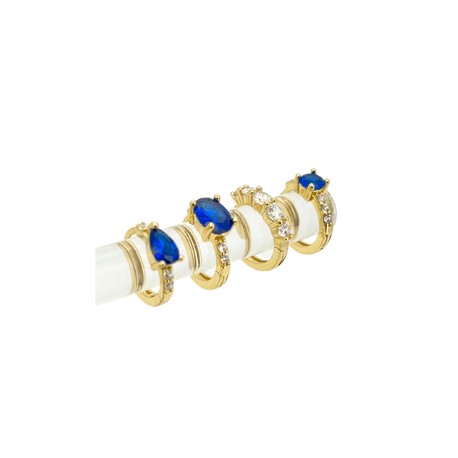 Gold and Sapphire Piercing Set