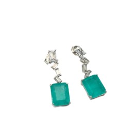 Zigzag Paraiba Diamond Studs
